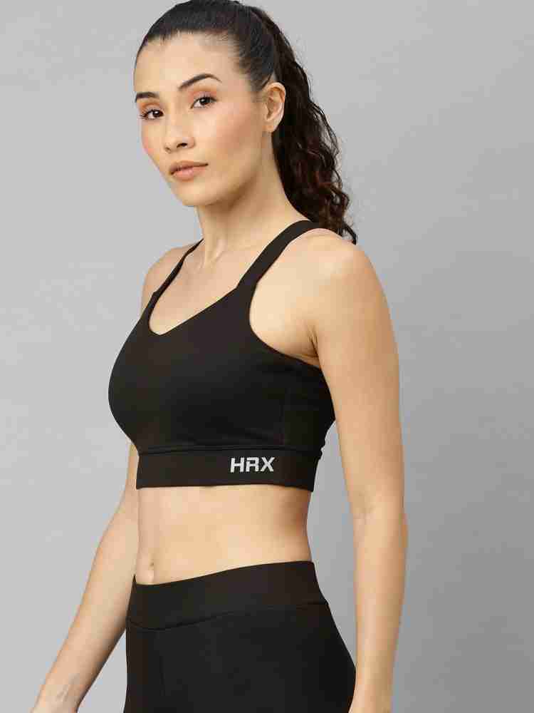 Buy HRX By Hrithik Roshan HRX by Hrithik Roshan Women Grey & White Printed  Running Sports Bra at Redfynd