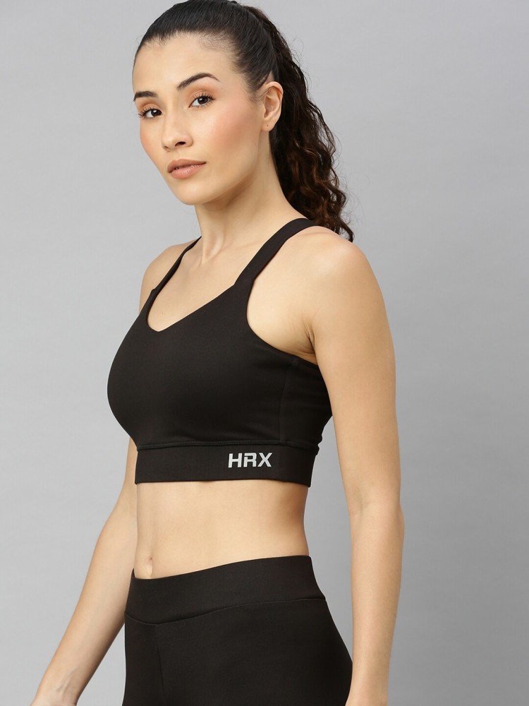 HRX by Hrithik Roshan Green Solid Non-Wired Non Padded Rapid-Dry Training Sports  Bra - Price History