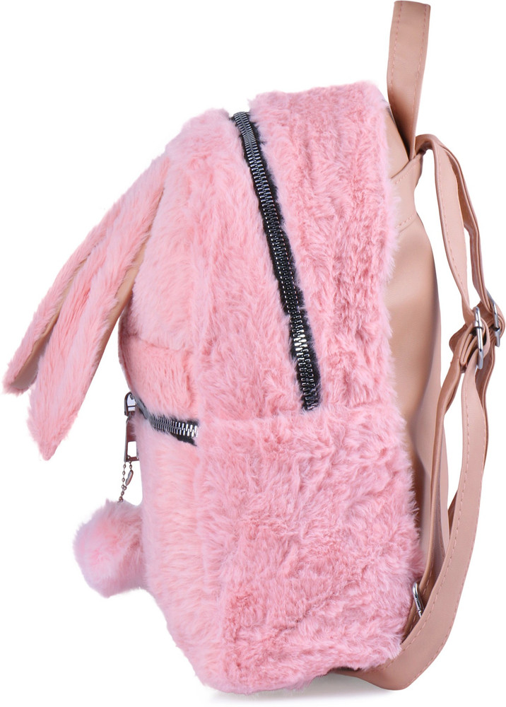 Pink sales fur backpack