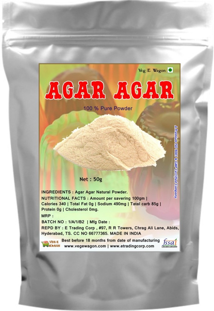 E Food Factory 50 g Agar Agar Powder In Pouch Agar Agar Powder Price in  India - Buy E Food Factory 50 g Agar Agar Powder In Pouch Agar Agar Powder  online