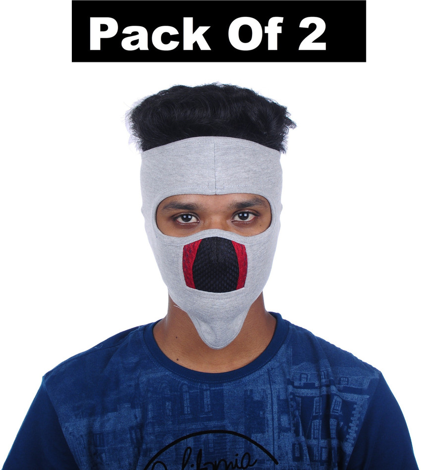 H Store Grey Bike Face Mask for Men Women