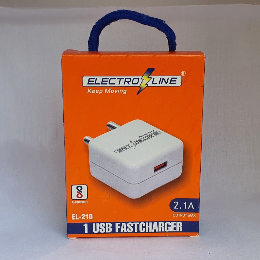 Electroline 2.1 A Mobile Charger with Detachable Cable
