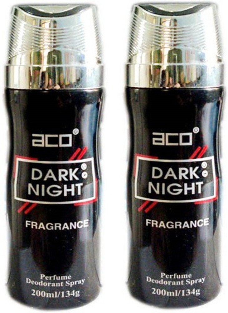 aco DARK NIGHT Deodorant Body Spray For Men Women 200 ml Pack of 2 Deodorant Spray For Men Women