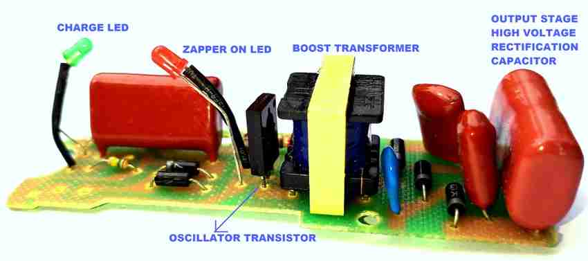 Mosquito clearance zapper circuit