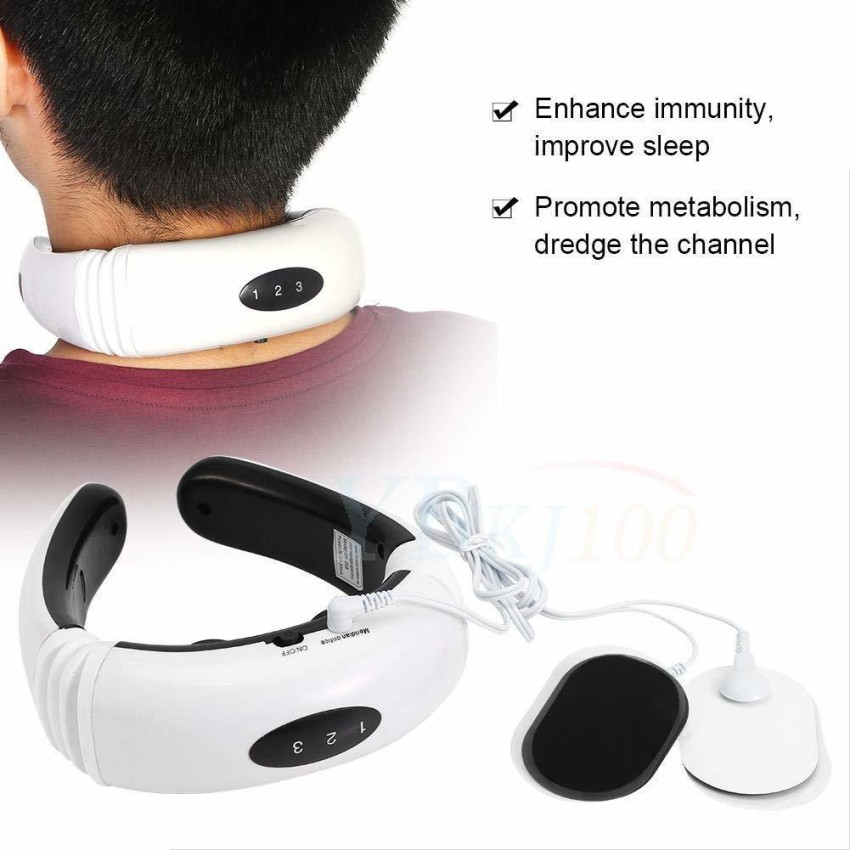 Electric Pulse Neck Massager With Electrode Pads For Cervical