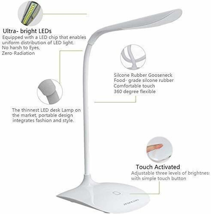 Finate Rechargeable STudy LED Lamp with Touch On Off Switch Desk