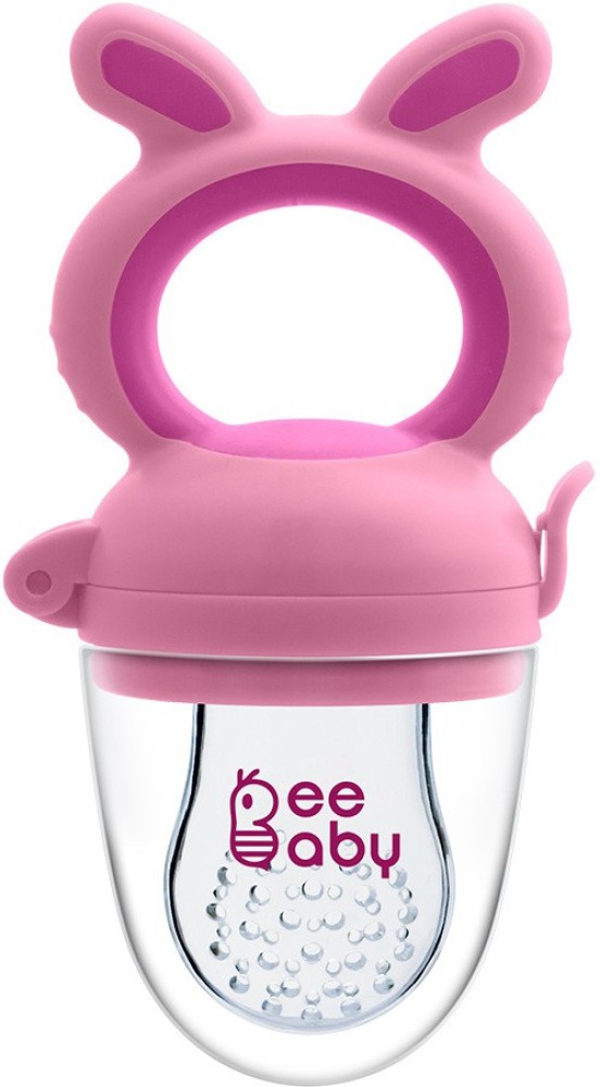 Mee Mee Fruit & Food Nibbler With Silicone Sack (Pink)