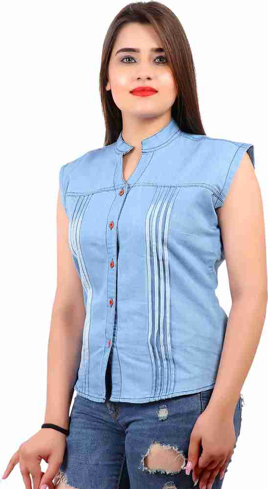 Denim shirt girls sale