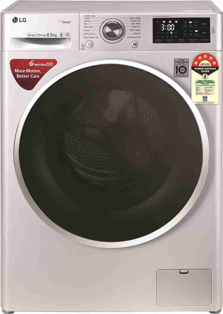 LG 6.5 kg with Inverter Fully Automatic Front Load Washing Machine with In built Heater Silver Price in India Buy LG 6.5 kg with Inverter Fully Automatic Front Load Washing Machine with In built Heate...