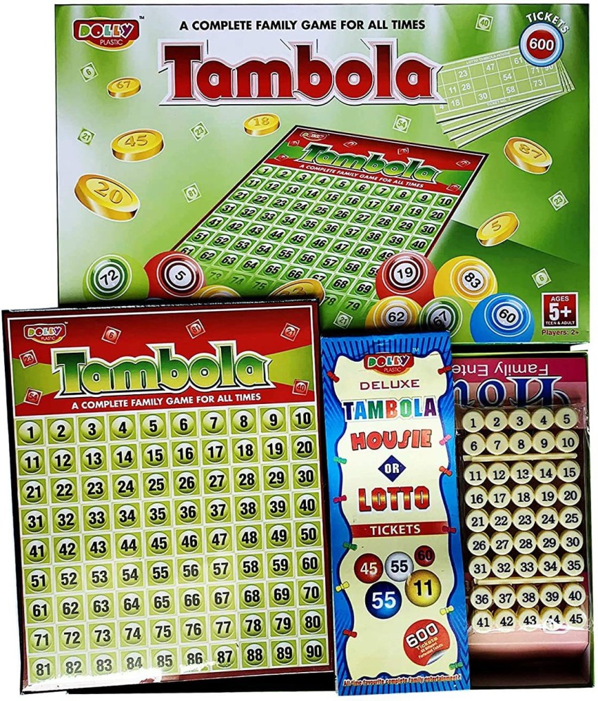 DOLLY PLASTIC Tambola House Lotto Game with 600 Tickets Party