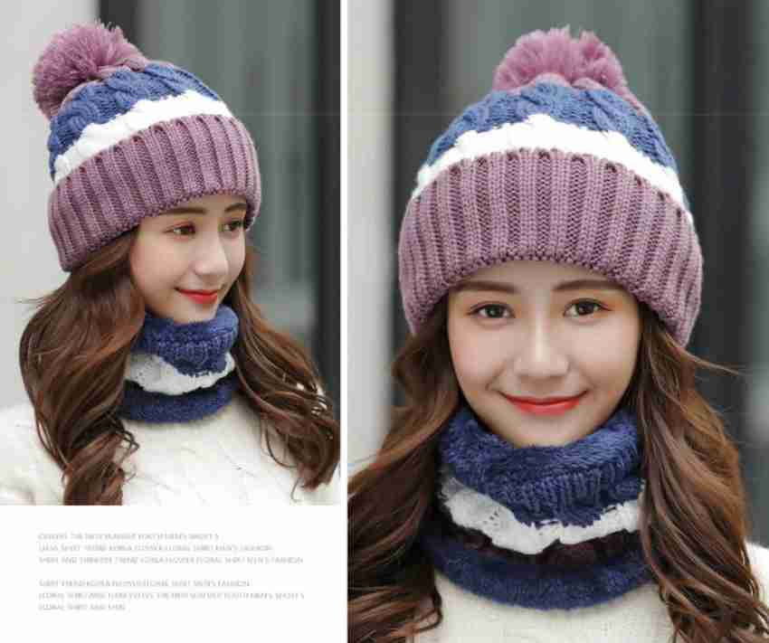 Womens purple winter hot sale hat