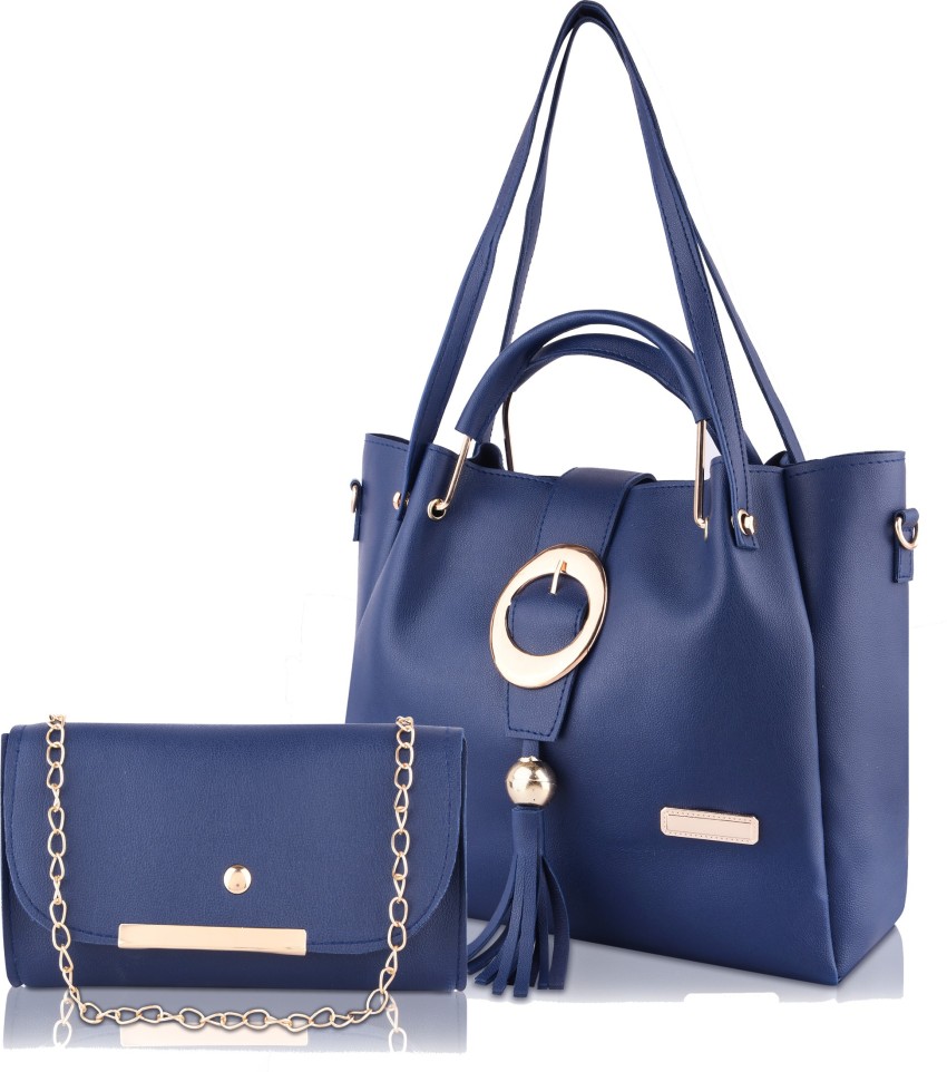 Buy Leffis Women Blue Hand held Bag BLUE Online Best Price in