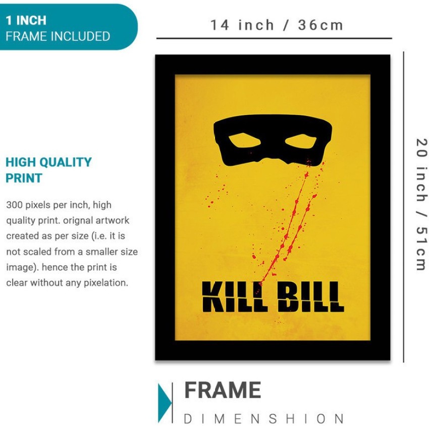 KillBill Movie Poster with Frame - Kill Bill Framed Poster for