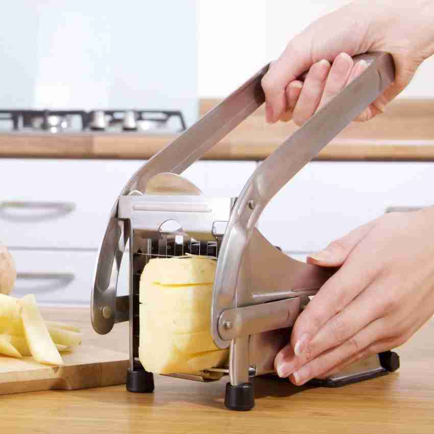 Stainless Steel French Fry Cutter Potato Vegetable Slicer Chopper Dicer 2  Blade