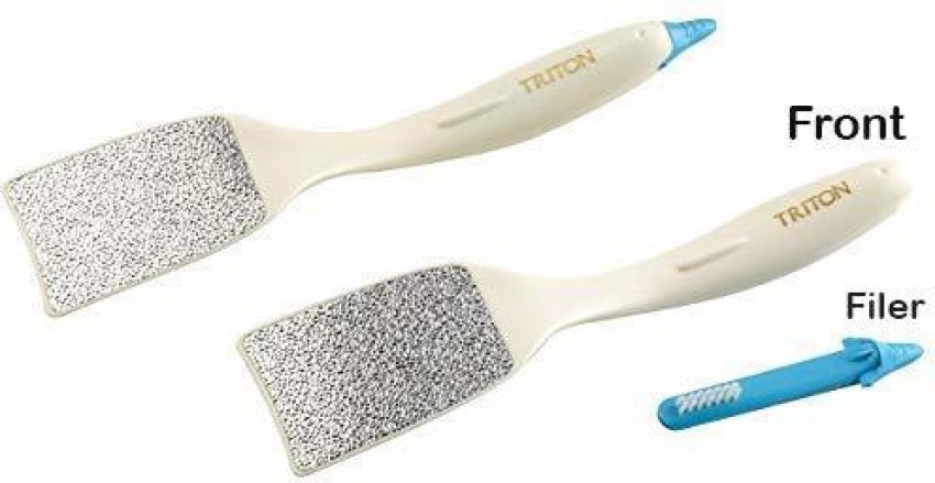 Triton Lazer Foot Scraper With Curved Handle, Dead Skin Callus