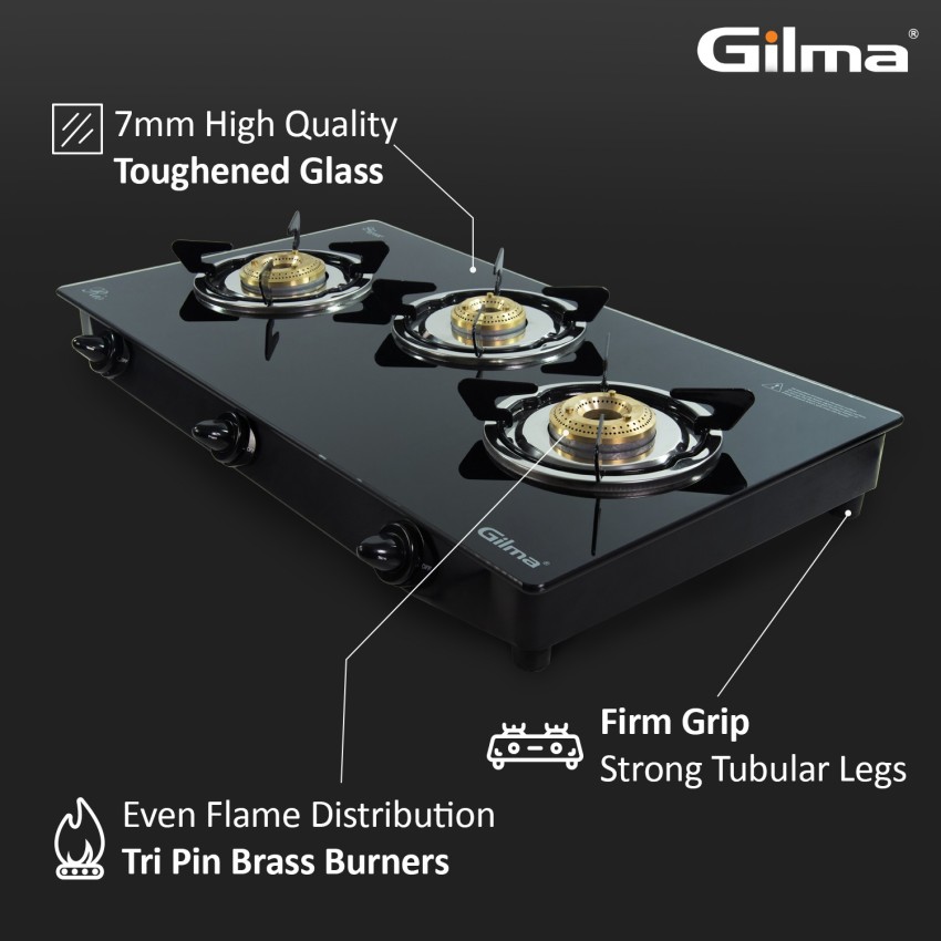 gilma glass top gas stove