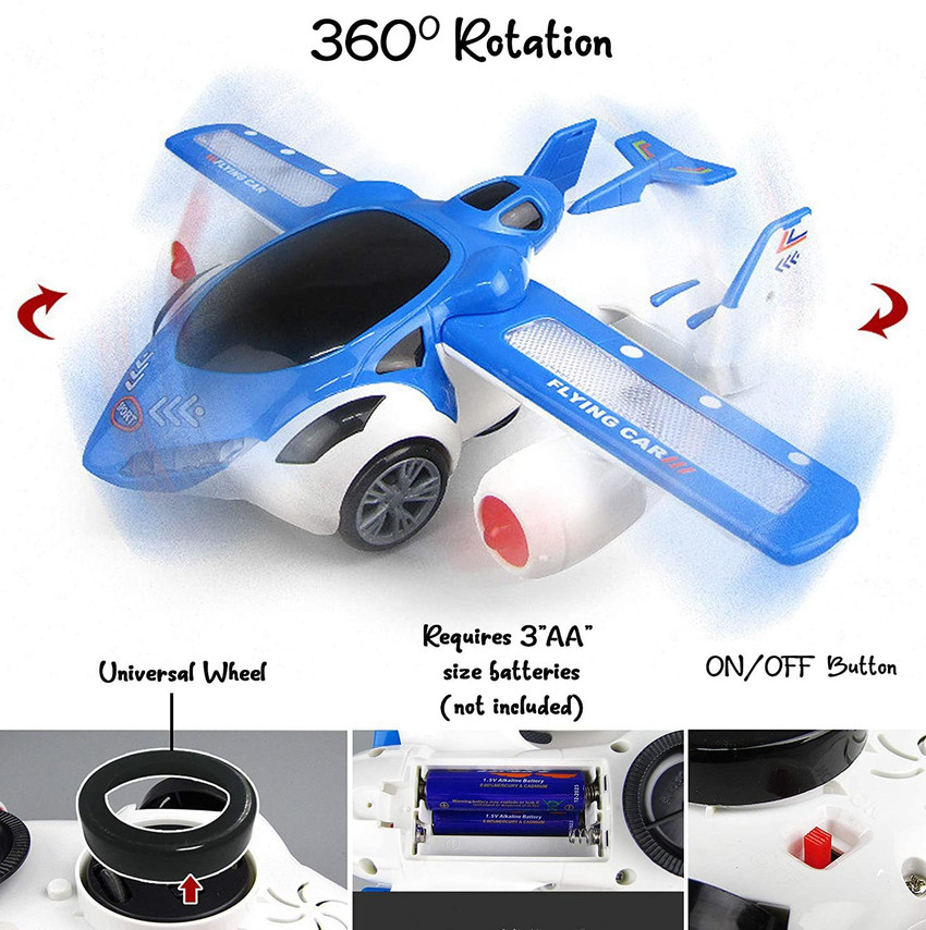 Flying car toy top
