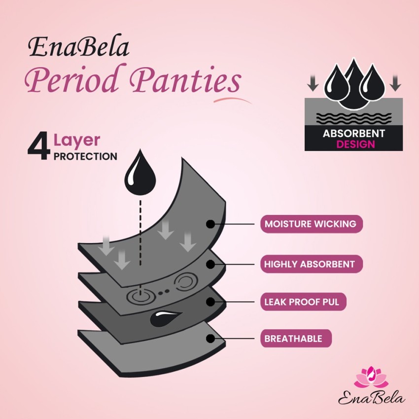 Teen Girls Period Panties Cotton Leakproof Menstrual Underwear Protective  Briefs, 4/8 Pack 