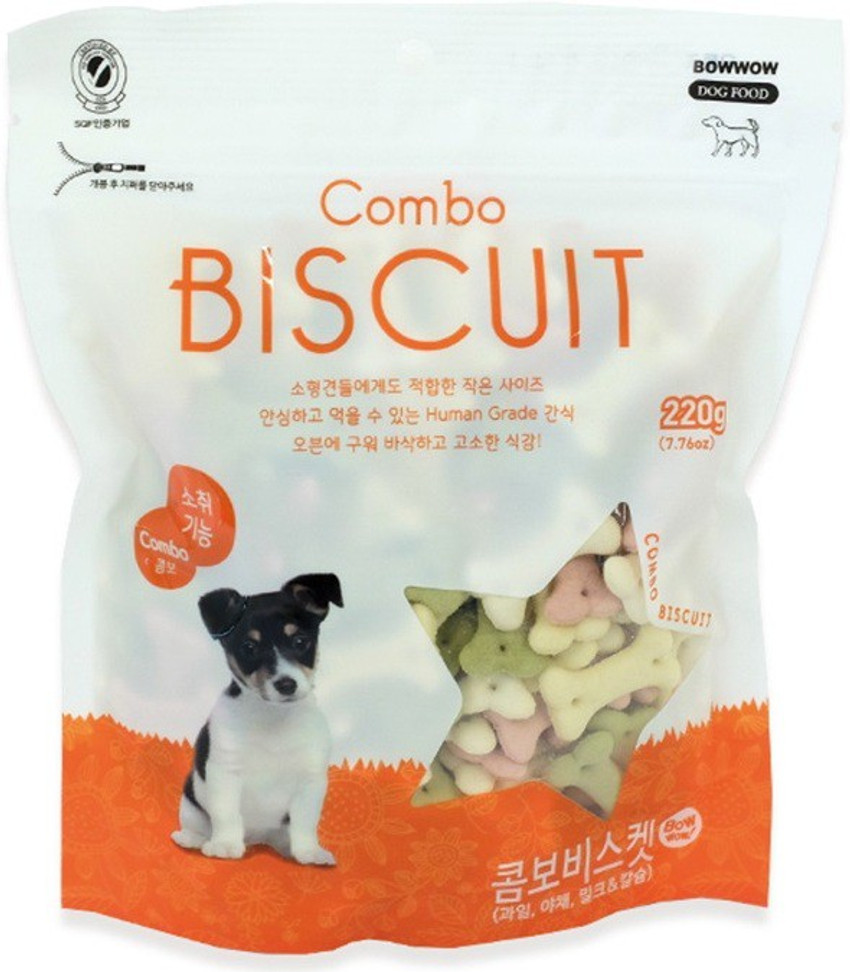 bow wow Fruits Veggies Combo Biscuit for Dogs Vegetable 0.22 kg