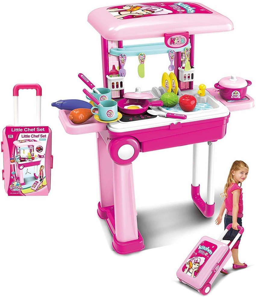 Trolley kitchen set for girl hot sale