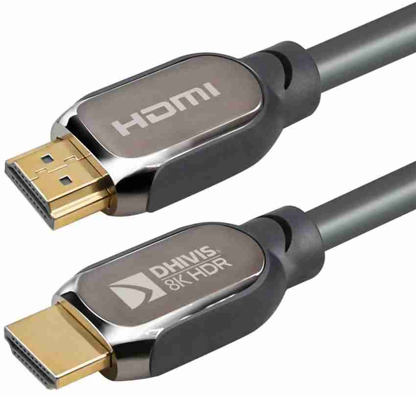 dhivis TV out Cable 2 Meter Ultra HDMI 2.1 Speed 48Gbps 4K