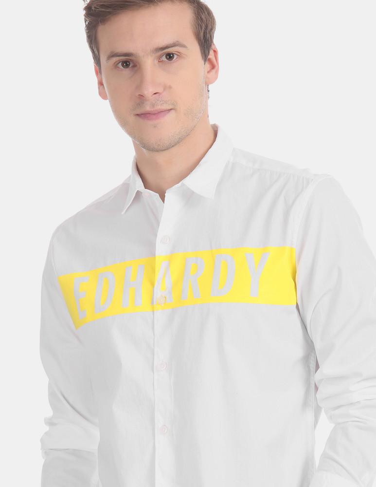 ed hardy white shirt
