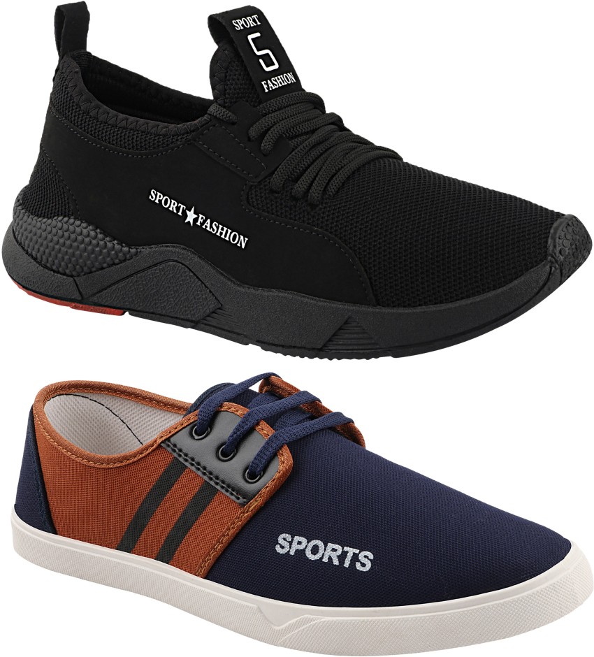 Bavis Fashion Lightweight Combo Pack of 2 Pairs Running Shoes Sneakers For  Men - Buy Bavis Fashion Lightweight Combo Pack of 2 Pairs Running Shoes  Sneakers For Men Online at Best Price 