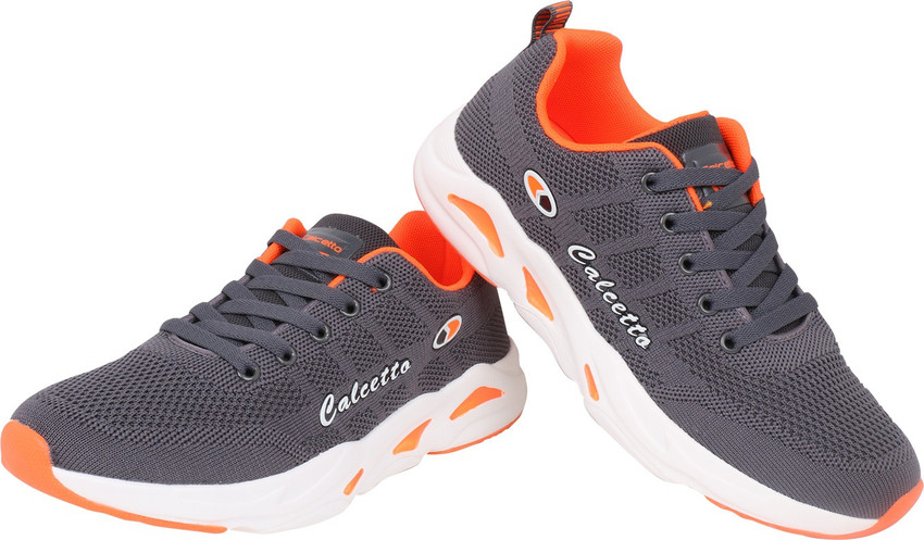 CALCETTO Womens Sports Shoes Grey Orange Colour CLT9802 Series