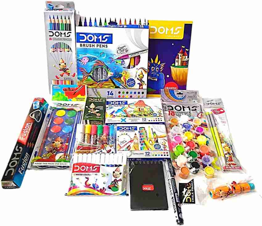 DOMS Best of Utility Art Kit of 15 Articles for colouring  and crafting - Art Set by Jeeteshi Enterprises