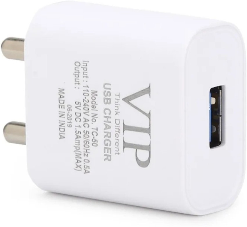 White VIP 1.5A Mobile Charger