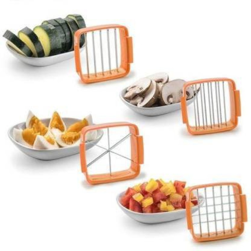 Kanani Enterprise New 5 in 1 Multifunction Vegetable Cutter Manual Vegetable  Quick Dicer Fruit Chopper Slicer Non-Skid Base Slicer and Chopper Vegetable  & Fruit Chopper (pack of 1 Chopper) Vegetable & Fruit