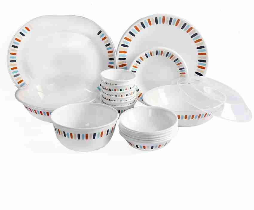 CORELLE Pack of 30 Glass Corelle LW Plus Payden Glass Unbreakable Microwave 30 Pcs Dinner Set Gift Item Dinner Set Price in India Buy CORELLE Pack of 30 Glass Corelle LW
