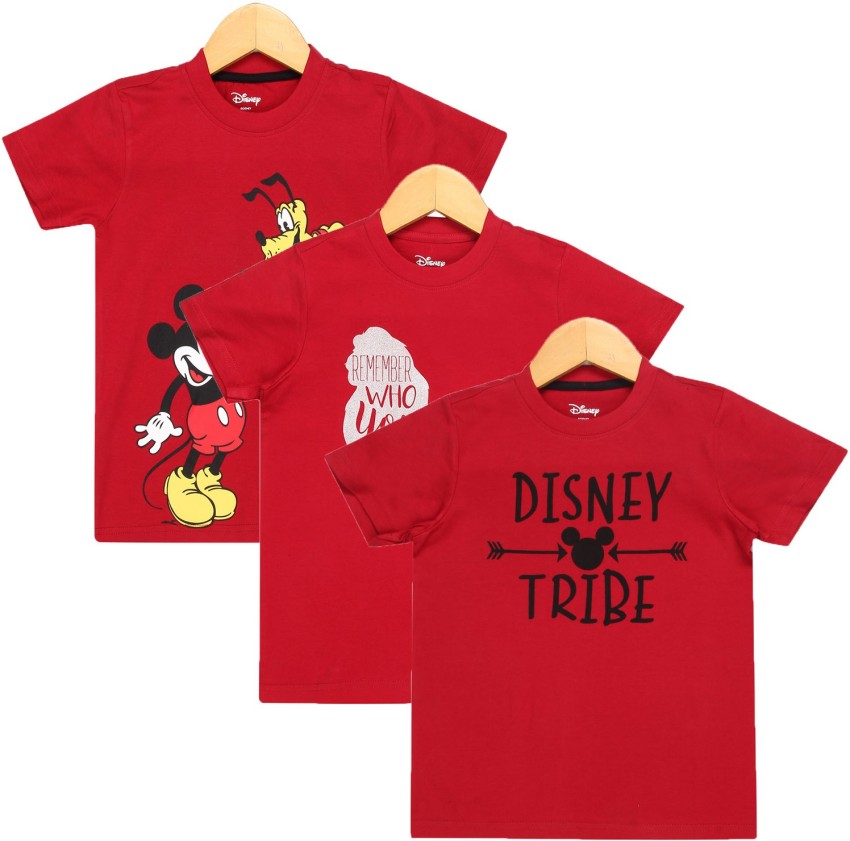DISNEY BY MISS & CHIEF Boys Printed Pure Cotton T Shirt -  Round Neck