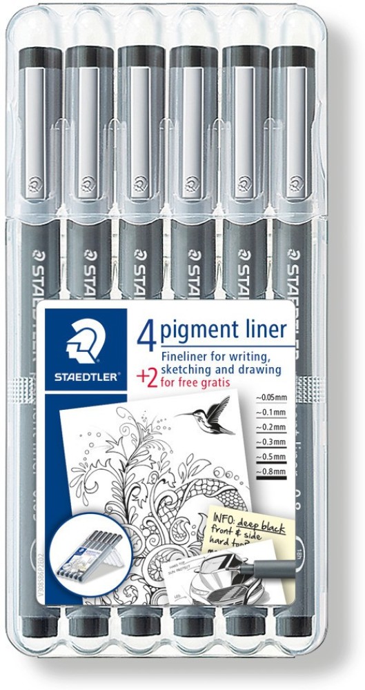 Definite Art STA Black Micro-line Pens for Drafting - Ultra Fine Point  Technical Drawing Pen Set, Anti-Bleed Fineliner Pen for Illustration,  Office, Sketch, Scrapbooking, Signature (Pack of 9) Fineliner Pen - Buy