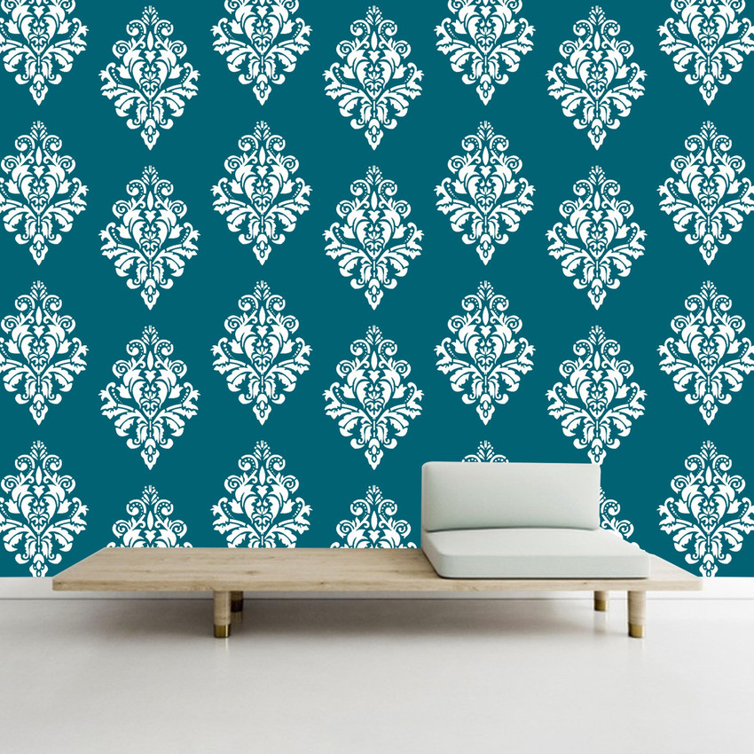 MMD DECORATION AMAZING Decor Damask Wall Design Stencils for Wall Painting Size 16 X 24 inch stencil Stencil Price in India Buy MMD DECORATION AMAZING Decor Damask Wall