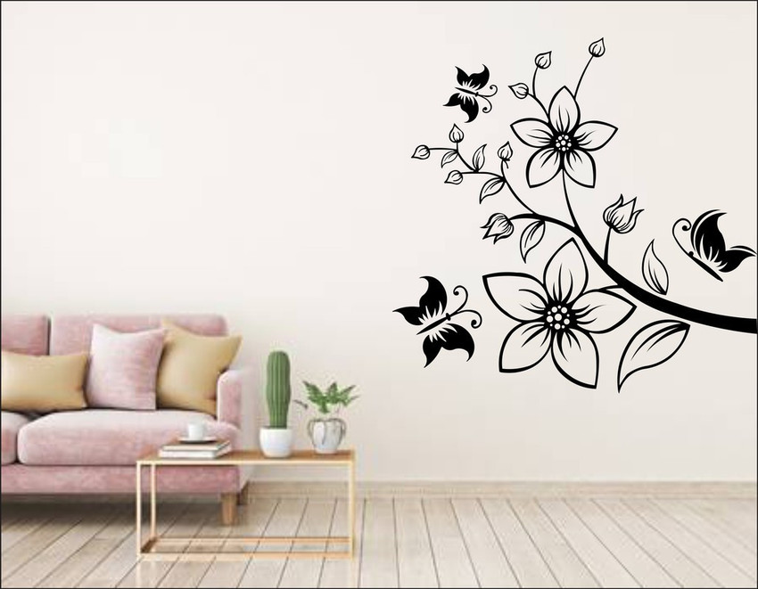 Decor studio 60 cm Flower design wall decal Floral Floower and