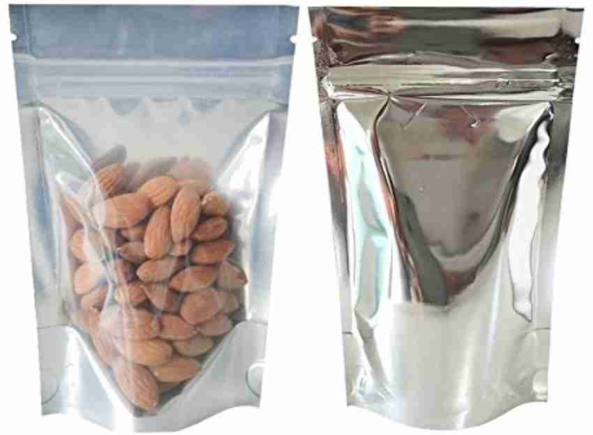 TNQ Transparent Food graded Stand Up Pouch with Zipper Stand Up Resuable Pouches Size 4X6 Pack of 500 Polypropylene Storage Pouch Price in India Buy TNQ Transparent Food graded Stand Up Pouch