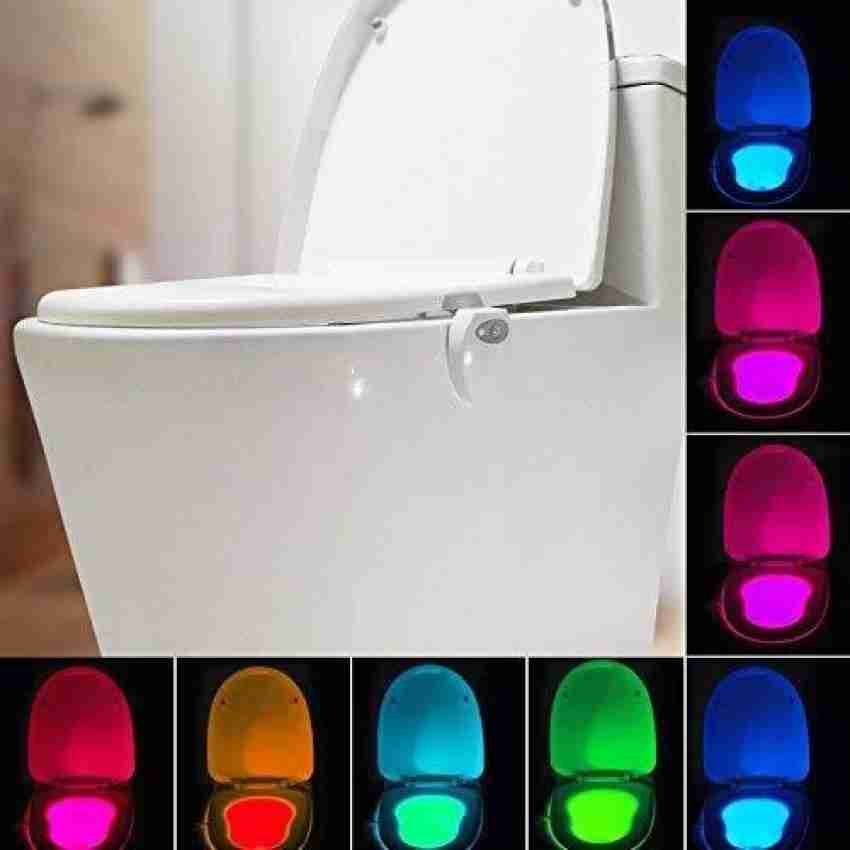 8-Color LED Sensor Motion-Activated Bathroom Toilet Light