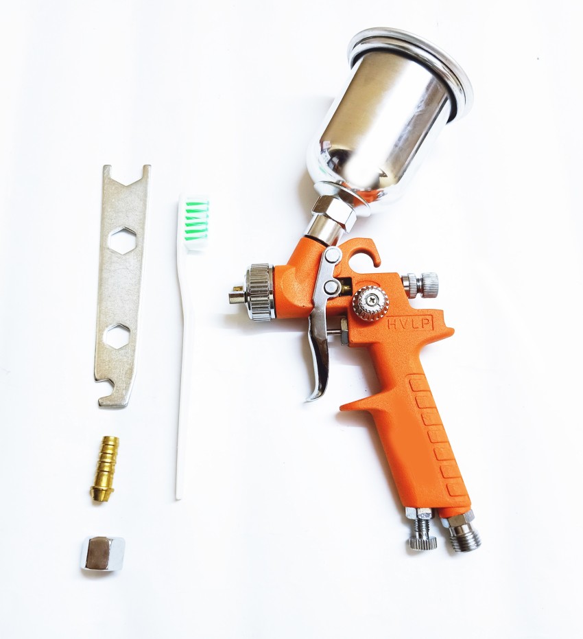 Mini Spray Gun Gravity Feed HVLP Touch Up Gun 0.8mm Nozzle 125ml Pot