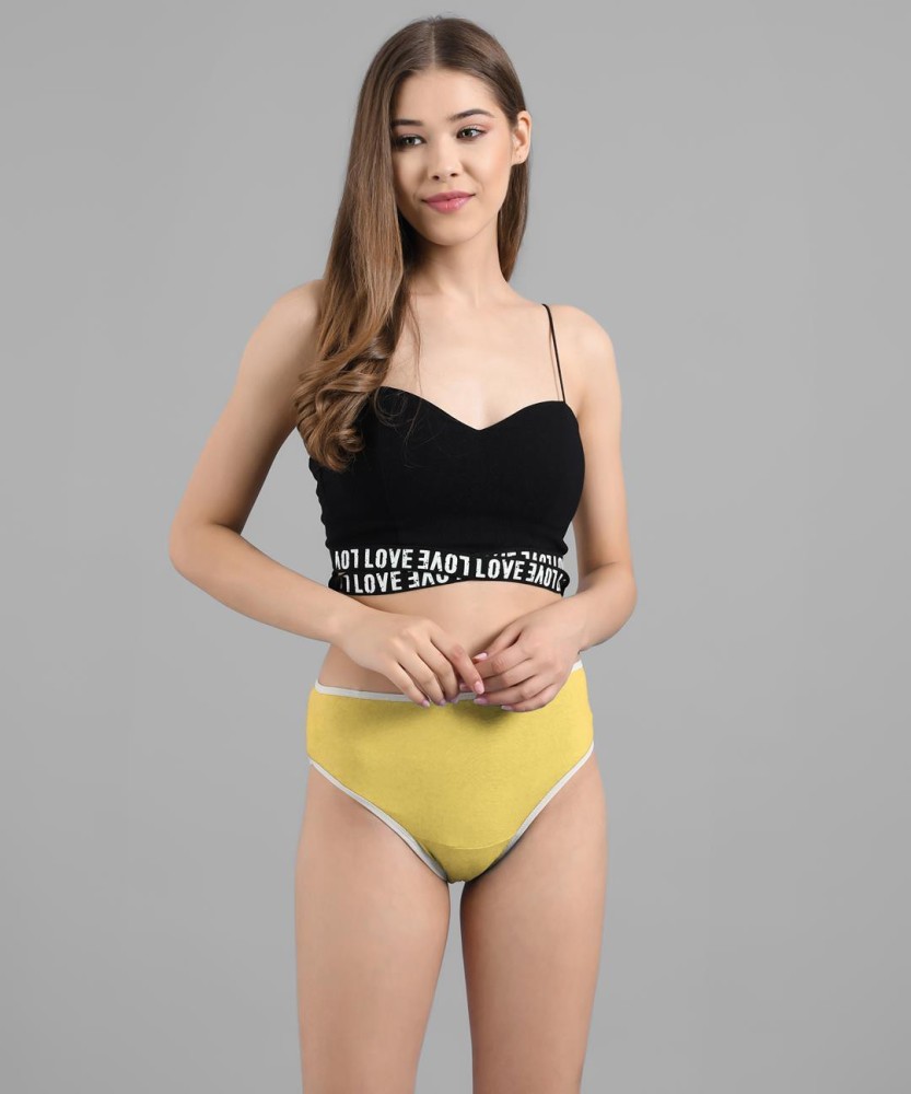 INNER SKIN Women Hipster Yellow Panty - Buy INNER SKIN Women