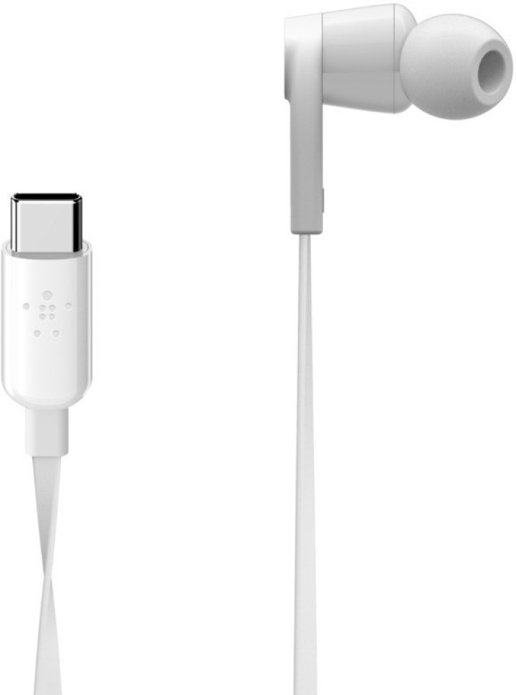 BELKIN Earphones USB C In Ear Tangle Free White Wired