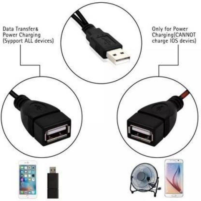 2-in-1 Multi-Function Micro USB Host OTG Cable w/ USB Plug Power (OTG Cable  + Power Cable), OTG & USB Power Charge Y Splitter Cable for 2.5 HDD/SSD
