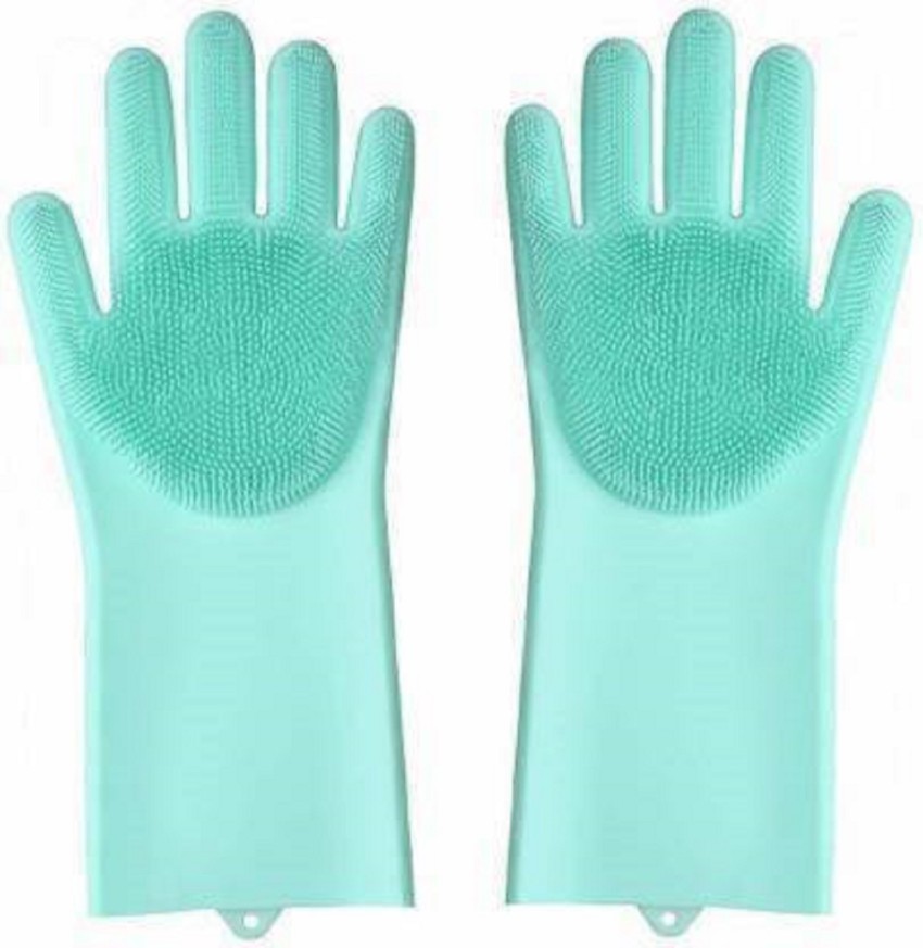 1pair Multifunctional Magic Cleaning Gloves With Brush For Housework, Dish  Washing, Kitchen, Laundry