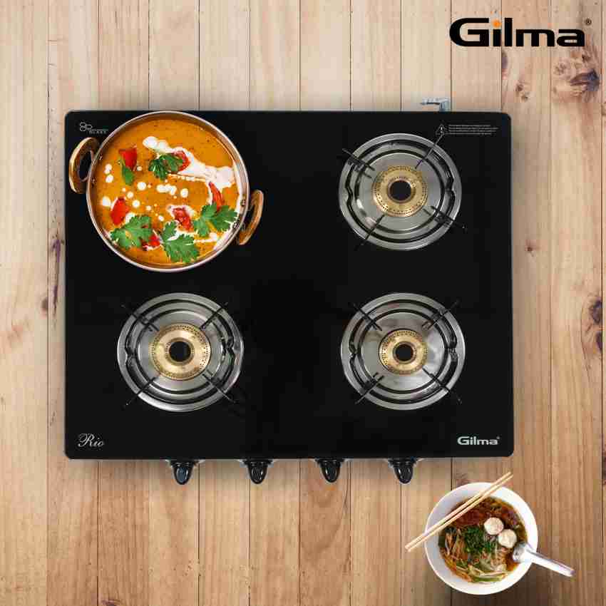 Gilma 4 burner steel shop gas stove