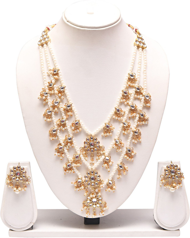 Swarajshop Alloy Gold plated Gold Jewellery Set Price in India Buy Swarajshop Alloy Gold plated Gold Jewellery Set Online at Best Prices in India Flipkart
