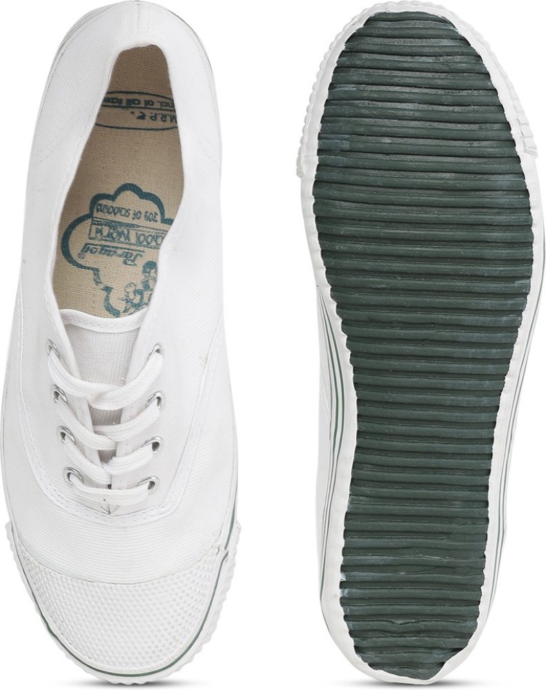 Paragon white canvas outlet shoes