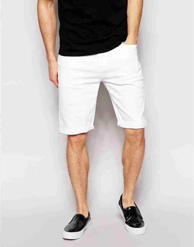 Men's white outlet jean shorts