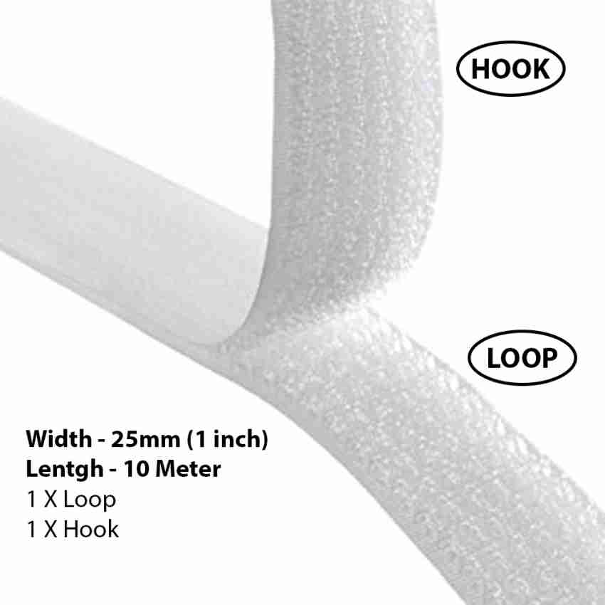 Cryonics India Velcro 10 m Hook + 10 m Loop Fastening Stick Grip