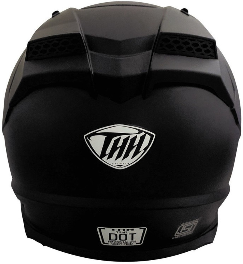 THH HELMETS TS 43 Plain Full Face Double Shield Helmet Black Glossy Motorbike Helmet Buy THH HELMETS TS 43 Plain Full Face Double Shield Helmet Black Glossy Motorbike Helmet Online at Best Prices