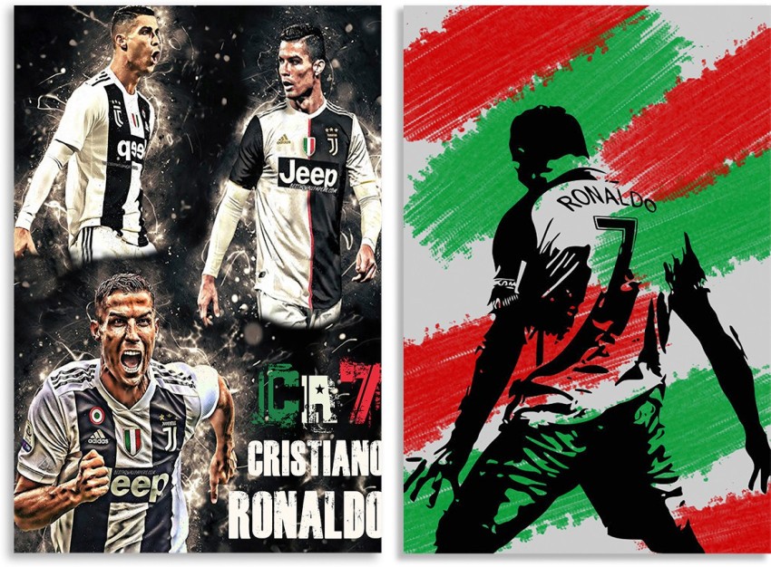CR7 POSTER, CRISTIANO Ronaldo Poster, Glowing Football Prints